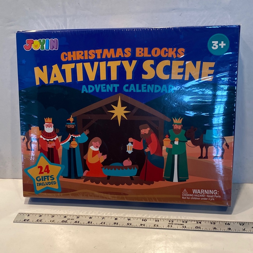 NIB Joyin Christmas Blocks Nativity Scene Advent Calendar